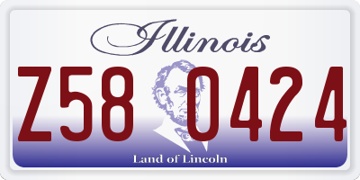 IL license plate Z580424