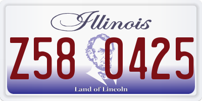 IL license plate Z580425
