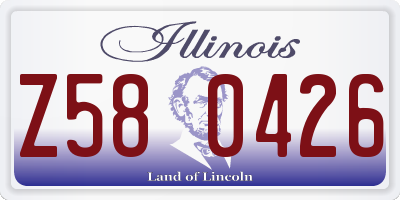 IL license plate Z580426