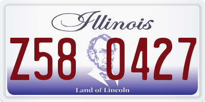 IL license plate Z580427