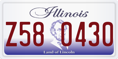 IL license plate Z580430