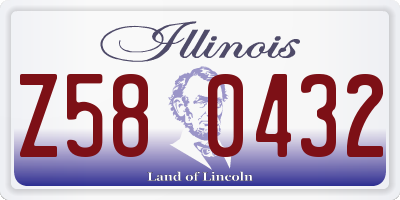 IL license plate Z580432