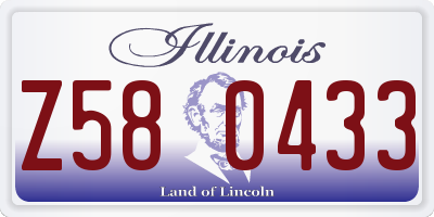IL license plate Z580433
