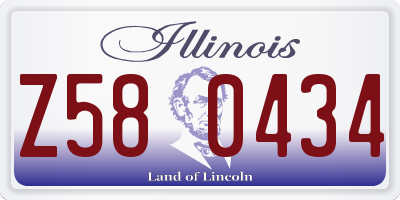 IL license plate Z580434