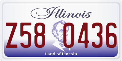 IL license plate Z580436