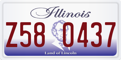 IL license plate Z580437