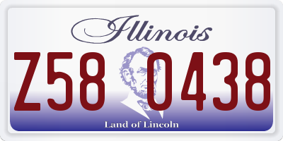 IL license plate Z580438