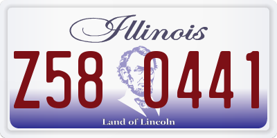 IL license plate Z580441