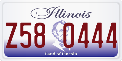 IL license plate Z580444