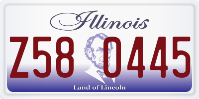 IL license plate Z580445
