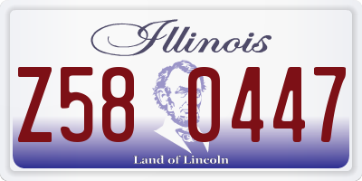 IL license plate Z580447