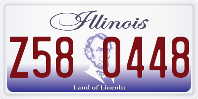 IL license plate Z580448