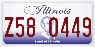 IL license plate Z580449