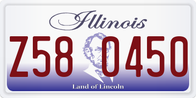 IL license plate Z580450