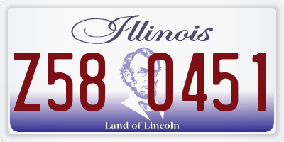 IL license plate Z580451