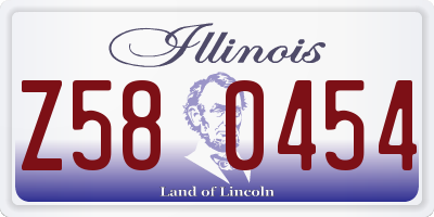 IL license plate Z580454