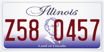 IL license plate Z580457