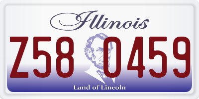 IL license plate Z580459