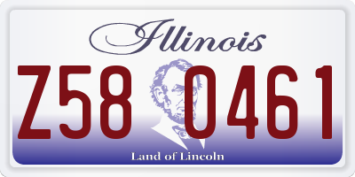 IL license plate Z580461