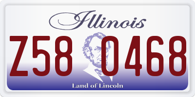 IL license plate Z580468