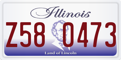 IL license plate Z580473