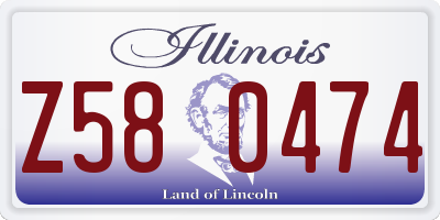 IL license plate Z580474