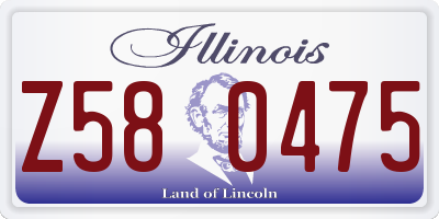IL license plate Z580475