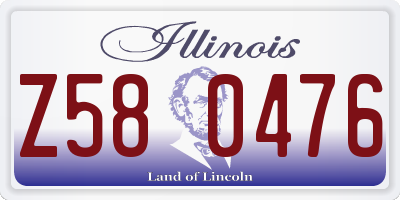 IL license plate Z580476