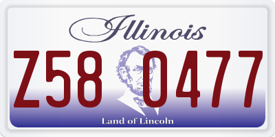 IL license plate Z580477