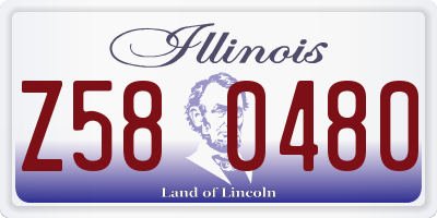 IL license plate Z580480