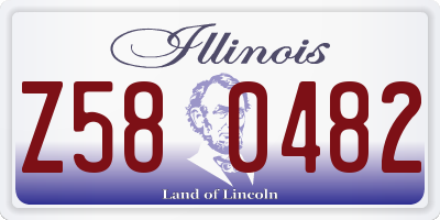 IL license plate Z580482