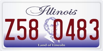IL license plate Z580483