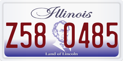 IL license plate Z580485