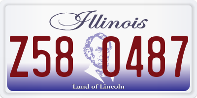 IL license plate Z580487