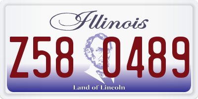 IL license plate Z580489