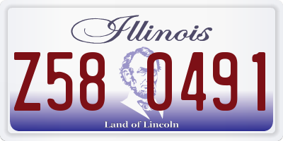 IL license plate Z580491