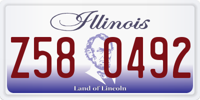 IL license plate Z580492