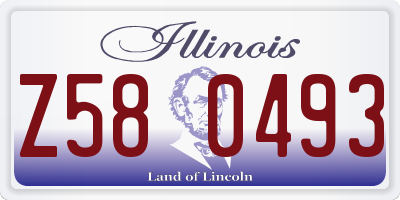 IL license plate Z580493