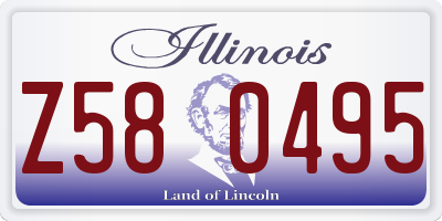 IL license plate Z580495