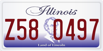 IL license plate Z580497