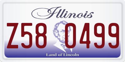 IL license plate Z580499