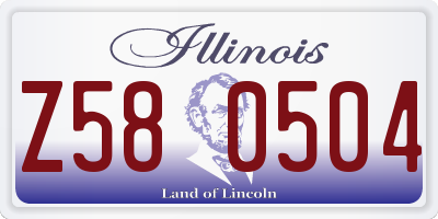 IL license plate Z580504