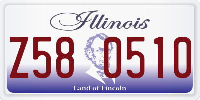 IL license plate Z580510