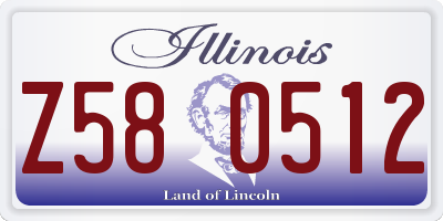 IL license plate Z580512