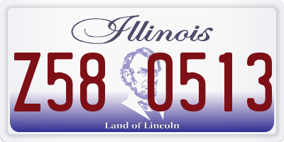 IL license plate Z580513
