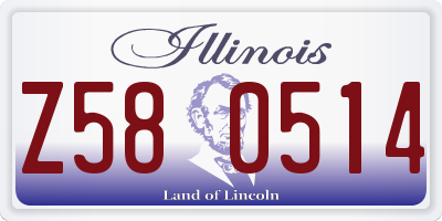 IL license plate Z580514