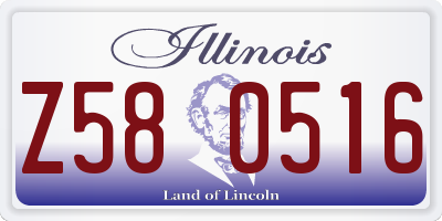 IL license plate Z580516