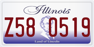 IL license plate Z580519