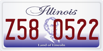 IL license plate Z580522