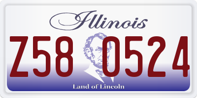 IL license plate Z580524